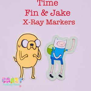 Fin & Jake X-ray Markers, lead X-ray markers, rad tech, imaging markers, rad tech gifts, image indicator, fun Xray markers,cartoon marker
