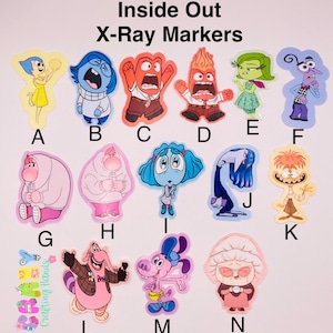 Marcadores de rayos X de adentro hacia afuera, marcadores de rayos X de plomo, técnico en radiología, marcadores de imágenes, obsequios de técnico en radiología, indicador de imagen, marcadores de rayos X divertidos, marcador de dibujos animados