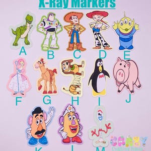 Toy Story X-ray Markers, lead X-ray markers, rad tech, imaging markers, rad tech gifts, image indicator,fun Xray markers,cartoon marker