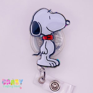 2in snoopy dog badge reel,Charlie bron,interchangeable badge reel, nurse gifts, nurse badge reel, xray badge reel, medical badge clip, humor