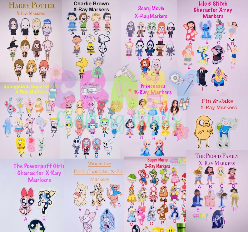 Horror Movies Character X-ray Markers, Lead X-ray Markers, Rad Tech ...