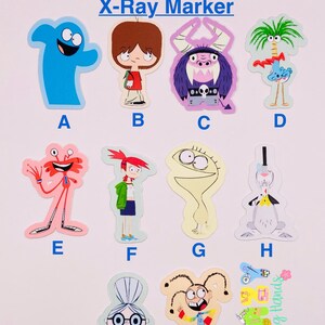 Home for imaginary friends X-ray Markers, lead X-ray markers, rad tech, imaging markers, rad tech gifts,fun Xray markers, cartoon marker