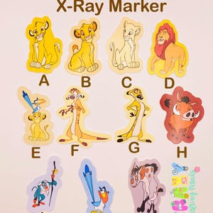 king of lions X-ray Markers, lead X-ray markers, rad tech, imaging markers, rad tech gifts, image indicator,fun Xray markers,cartoon marker
