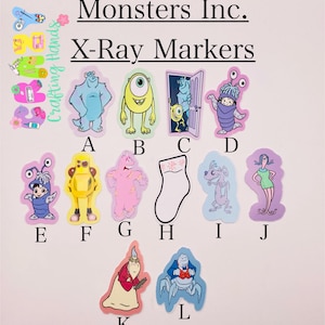 Monsters X-ray Markers, lead X-ray markers, rad tech, imaging markers, rad tech gifts, image indicator, fun markers,cartoon marker,Radiology