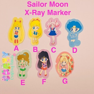 Sailor moon X-ray Markers, lead X-ray markers, rad tech, imaging markers, rad tech gifts, image indicator,fun Xray markers,cartoon marker