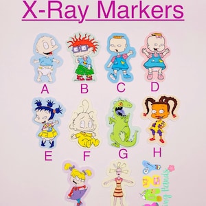 Rugrat babies X-ray Markers, lead X-ray markers, rad tech, imaging markers, rad tech gifts,fun Xray markers, cartoon marker, student Xray