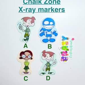Zone of chalk  X-ray Markers, lead X-ray markers, rad tech, imaging markers, rad tech gifts, image indicator,fun Xray markers,cartoon marker