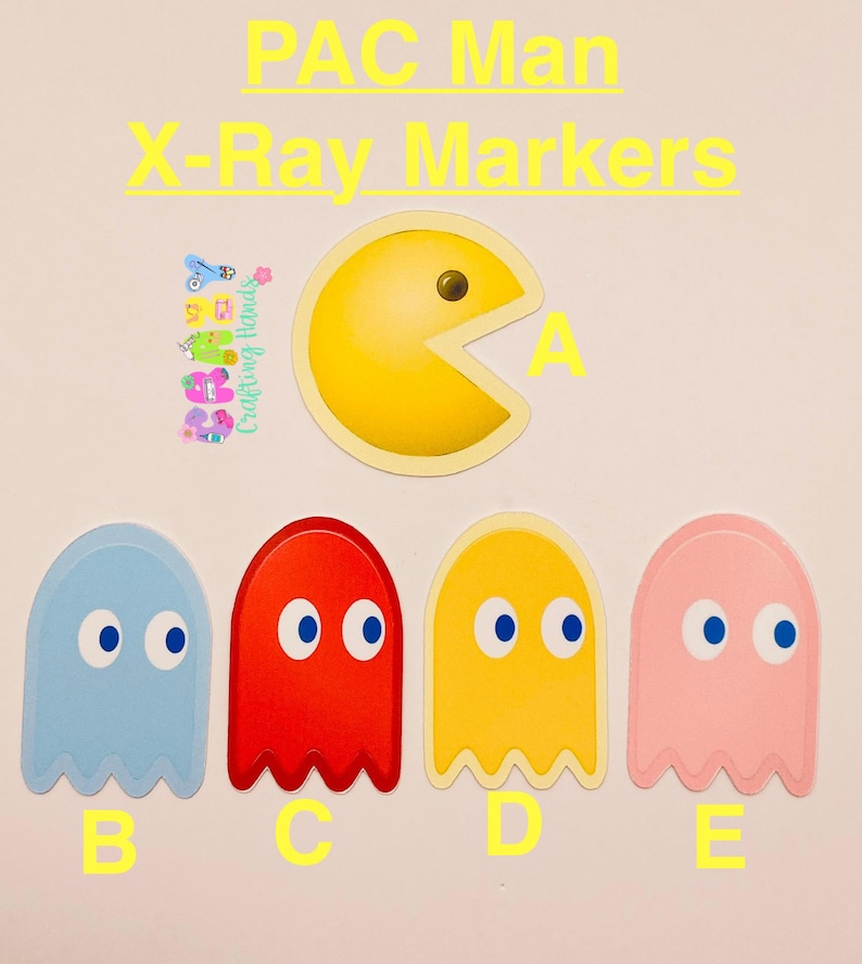 PAC Man With Ghost Student X-ray Markers, Lead X-ray Markers, Rad Tech ...