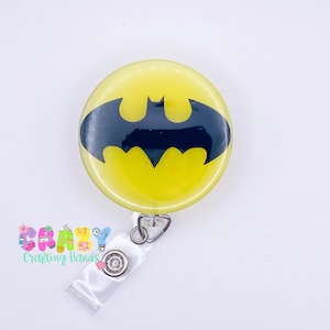 2in Bat guy,bat man badge reel, interchangeable badge reel, nurse badge reel, mens badge reel, nurse gifts, xray gifts, emergency badge reel