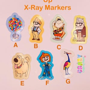 up X-ray Markers, lead X-ray markers, rad tech, imaging markers, rad tech gifts, image indicator,fun Xray markers,cartoon marker