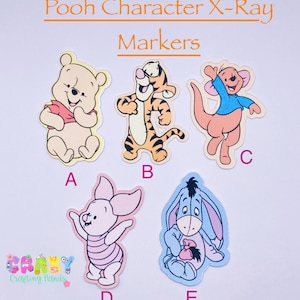 Pooh & friends X-ray Markers, lead X-ray markers, rad tech, imaging markers, rad tech gifts, image indicator,fun Xray markers,cartoon marker