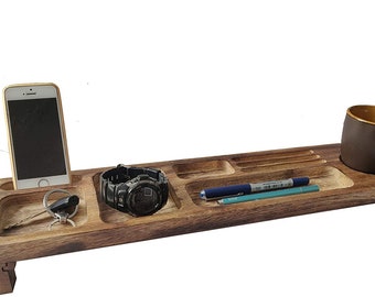 S'vaav's Wooden Multi-Purpose Table Organizer for Home/Office (Brown)