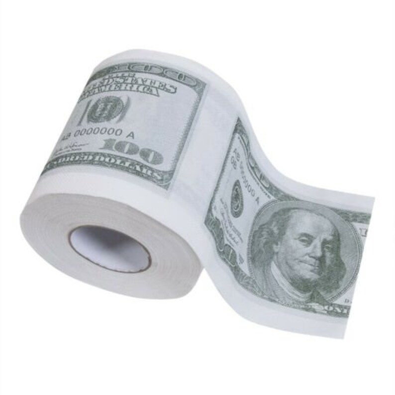 One Hundred Dollar Bill Toilet Paper Money Roll 100 Novelty Etsy