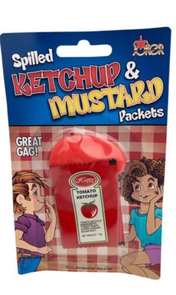 Faux ketchup renversé paquets de moutarde renversés Joke Gag