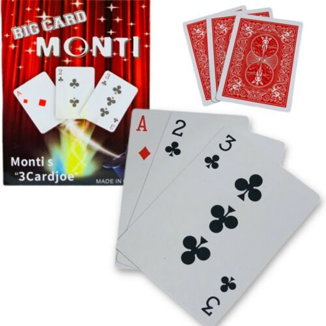 GIMMICKED Three Card Monte Card Trick Wager Bet Gamble Street - Etsy