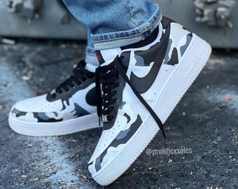 Black & White Camo Custom Air Force 1