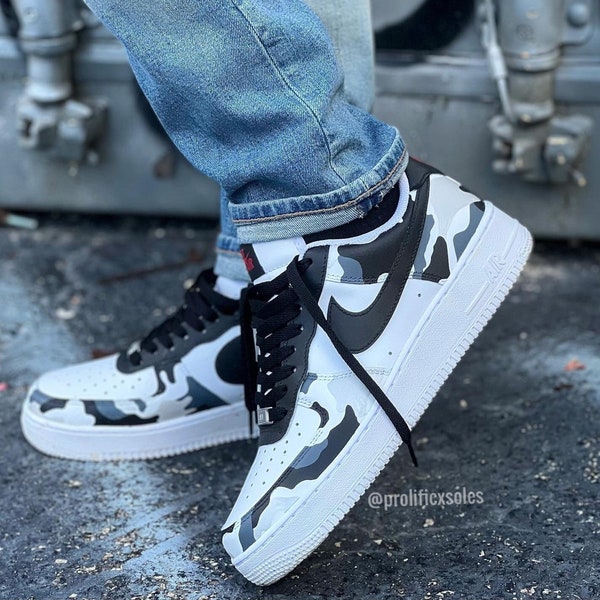 Black & White Camo Custom Air Force 1