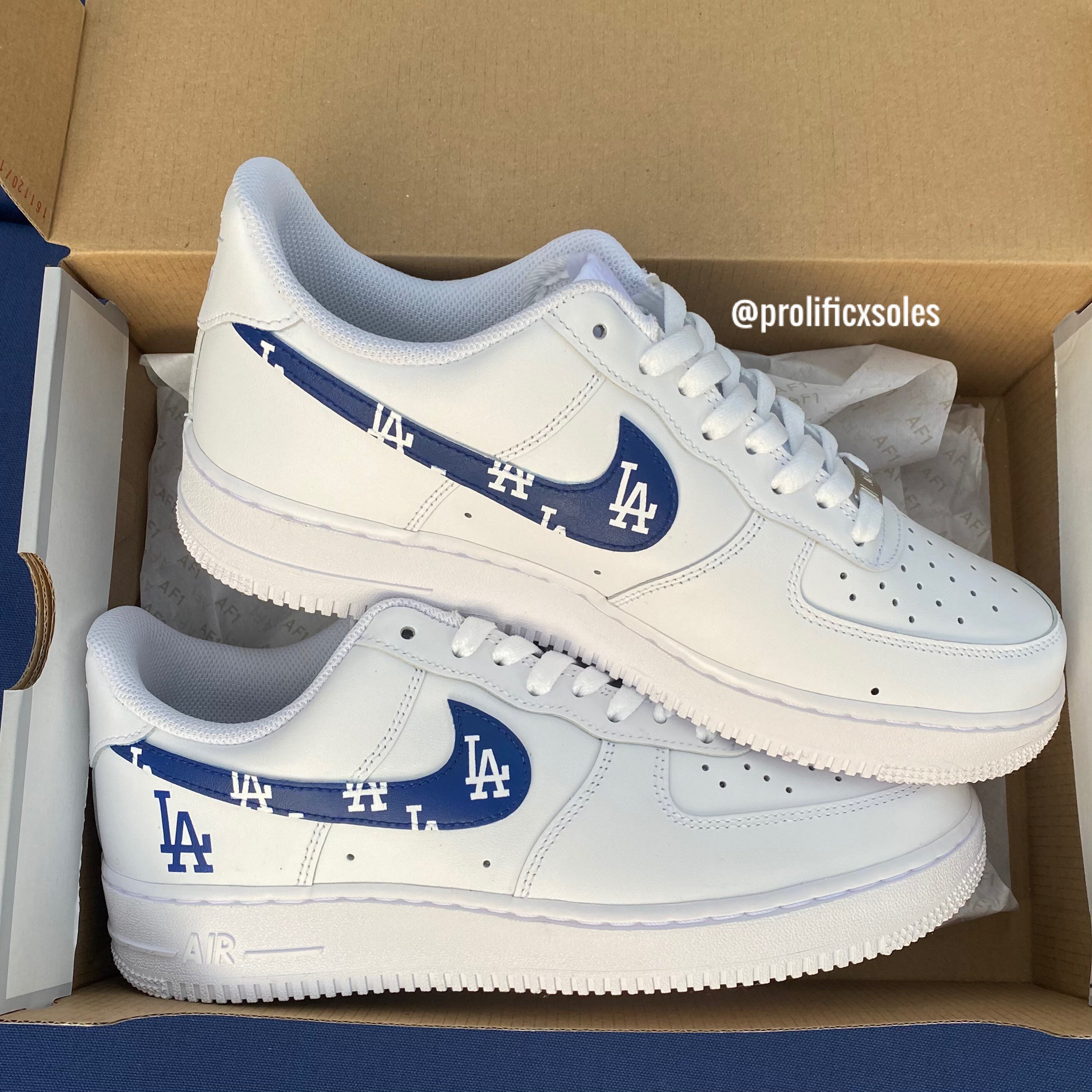 LA Dodgers Custom Air Force 1 - Etsy