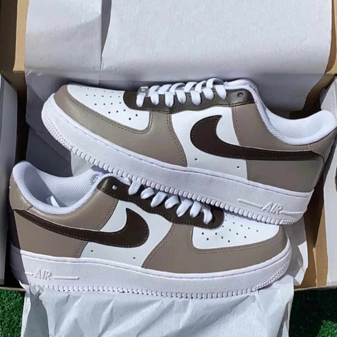 custom brown air force ones