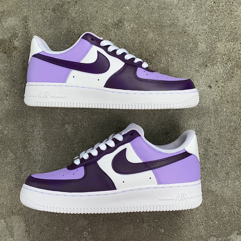 custom purple air force 1