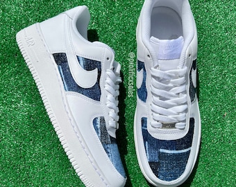 Patched Denim Custom Air Force 1