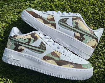 Desert Camo x Military Flag Custom Air Force 1