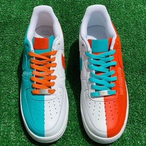 Orange/Turquoise Split Custom Air Force 1