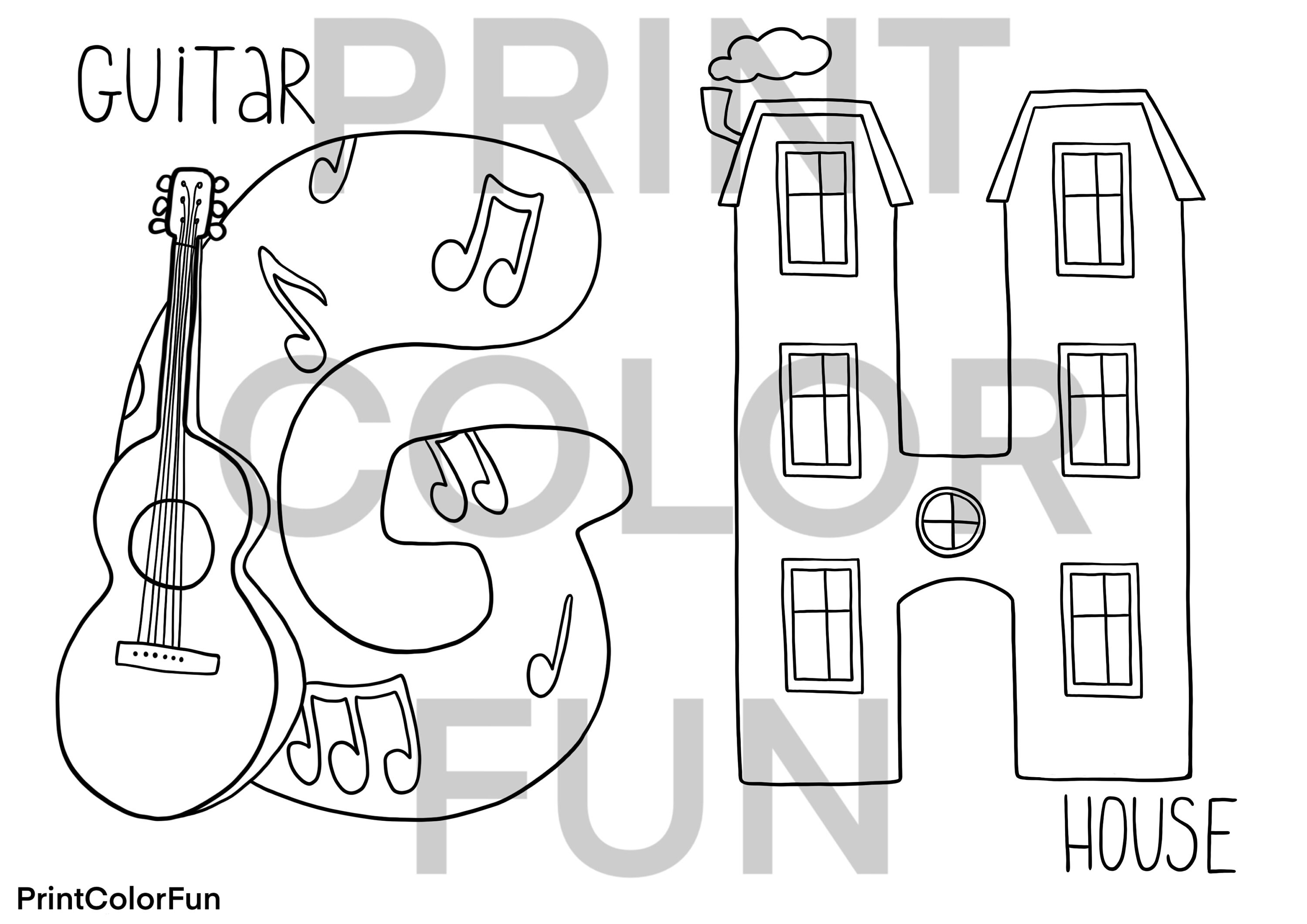 Alphabet Coloring Pages for Kids Coloring for Kids With All - Etsy