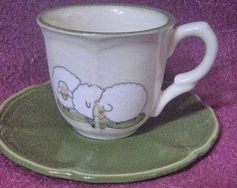 Zeller ceramic cup sheep vintage sheep