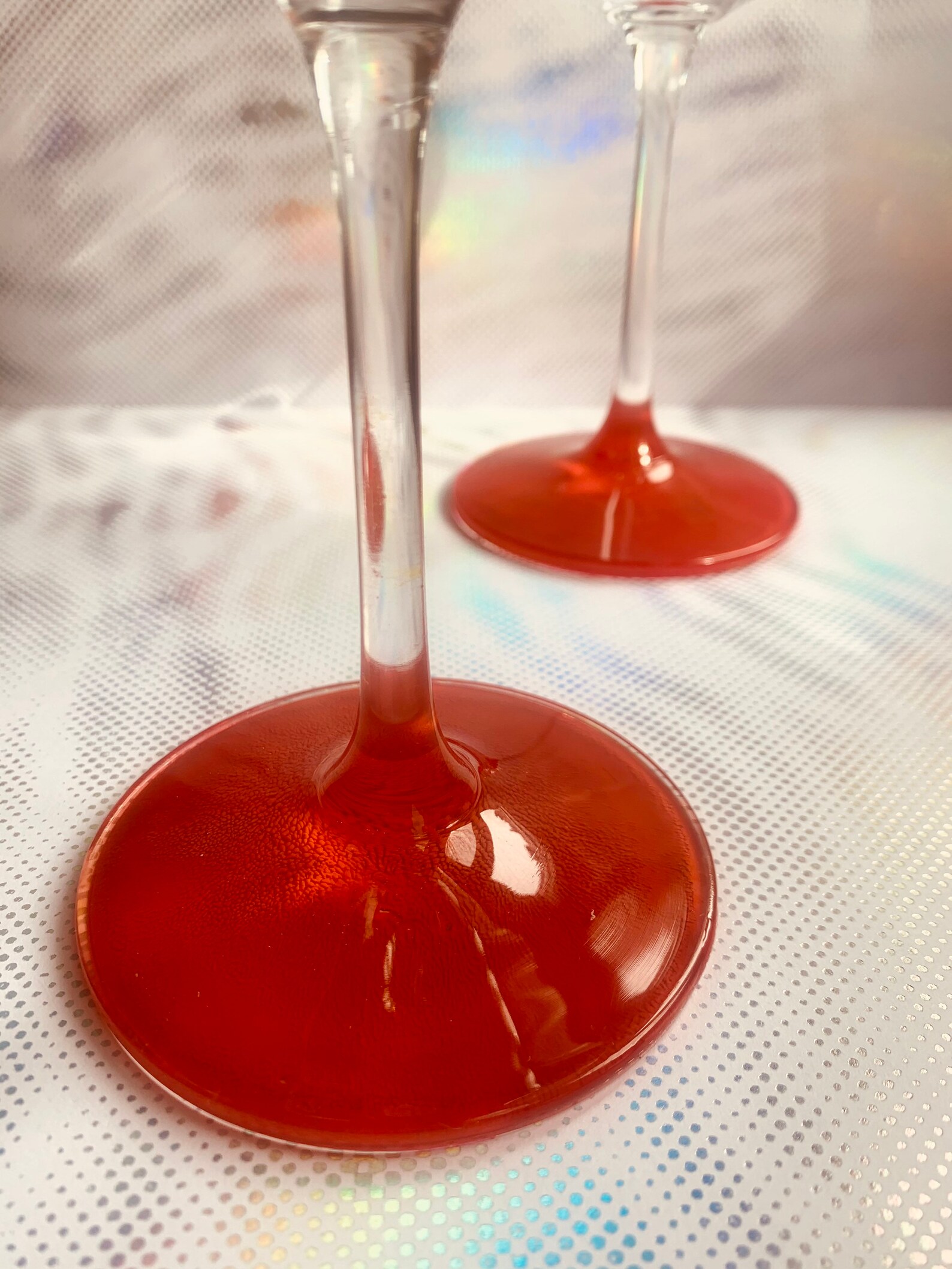 Epoxy Resin Accented Wine Glasses Etsy