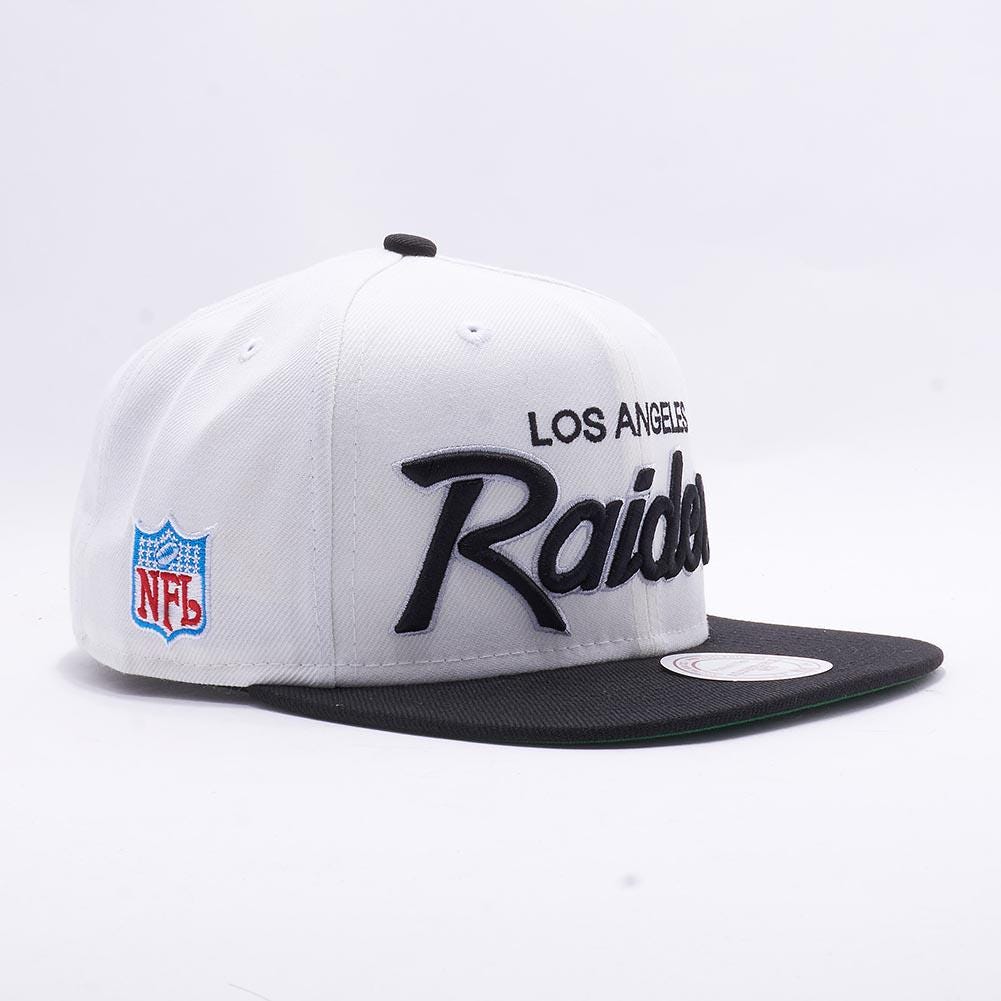 Los Angeles Raiders Vintage Script NFL Snapback Cap - Mitchell