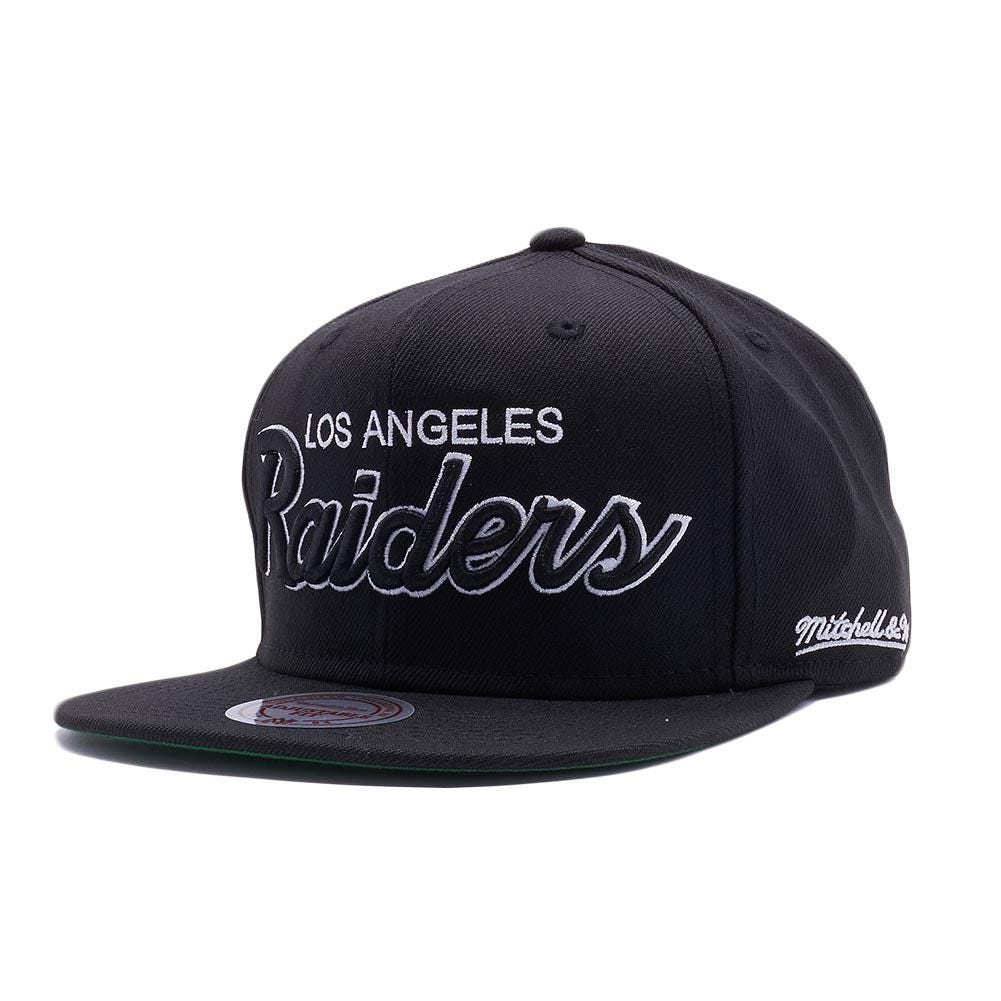 Los Angeles Raiders Vintage Script NFL Snapback Cap - Mitchell