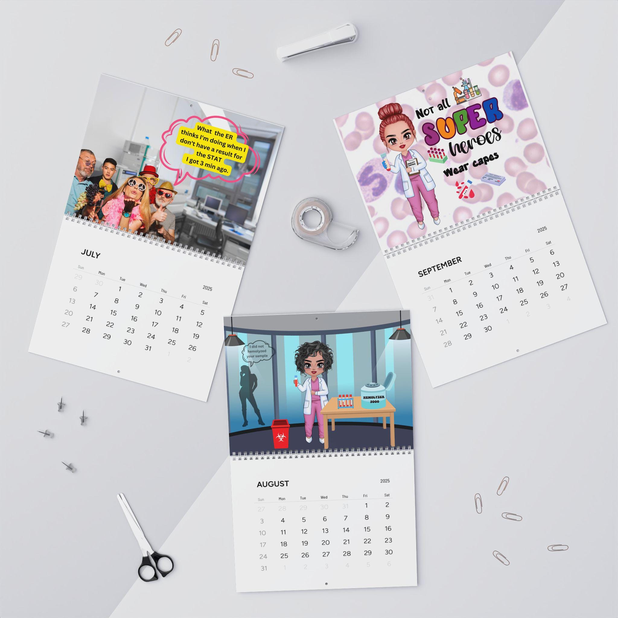 Lab Wall Calendars Laboratory Wall Calendars (2025) - Etsy