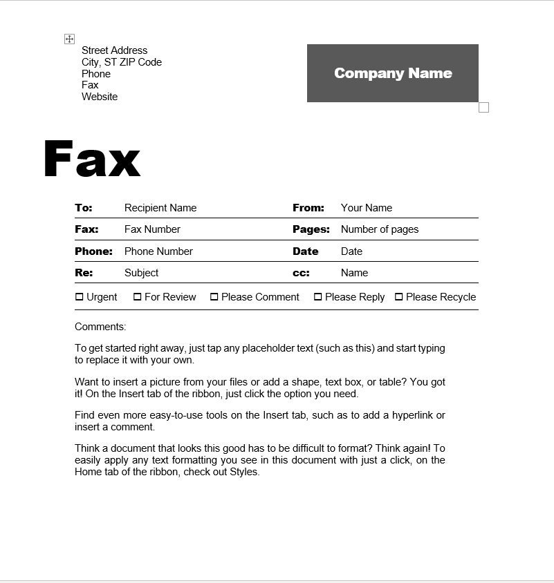 FAX Cover Sheet - Etsy