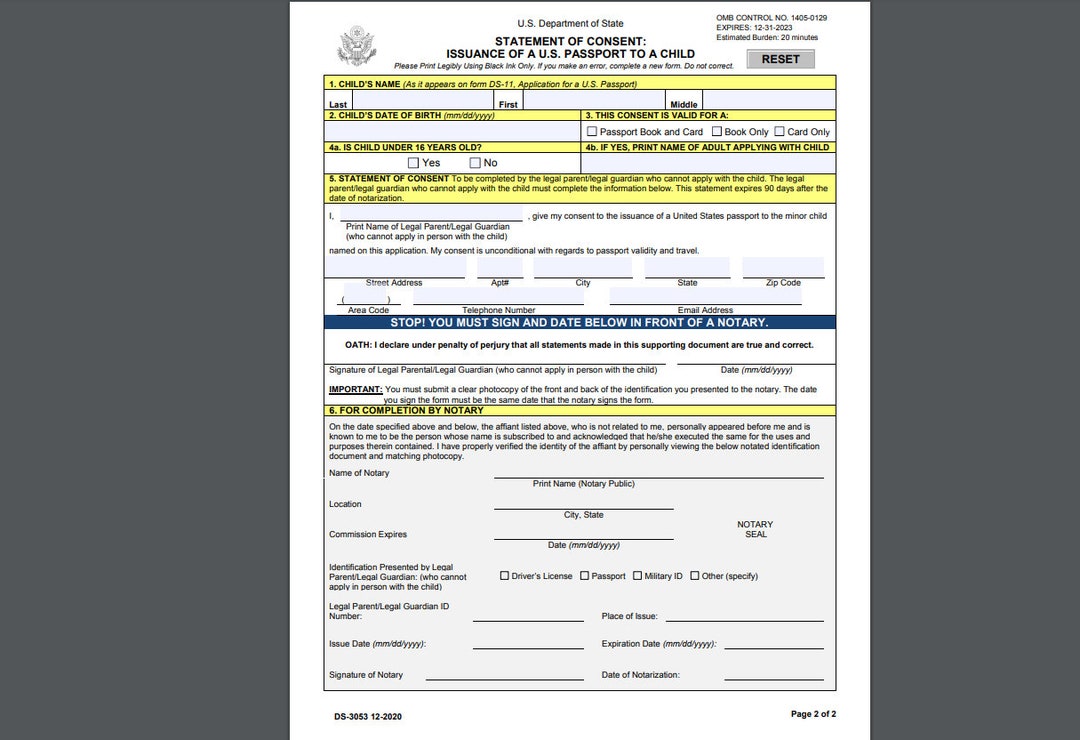 Parents Child Passport Consent Form Etsy parents-child-passport-consent-form-etsy