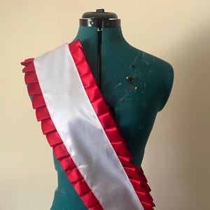 Red and White sash