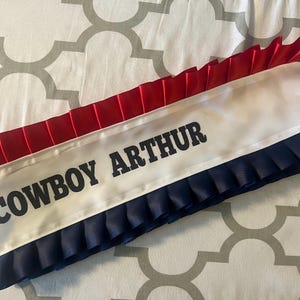 Infant Size Custom cowboy sash
