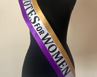 Votes For Women Ribbon sash | Suffragette sash | Vote