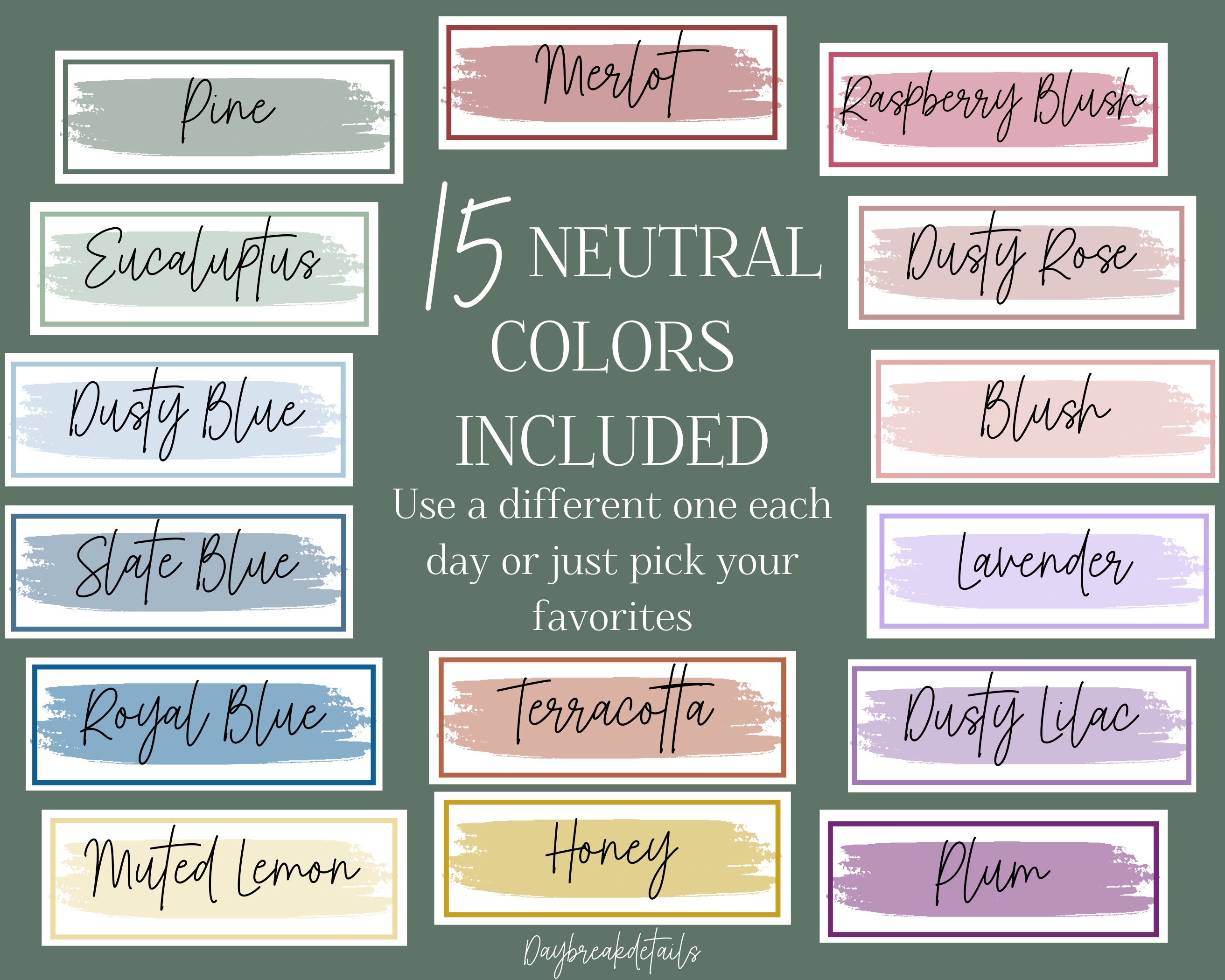 Printable Nanny Notes Instant Download 15 Color Options Included - Etsy