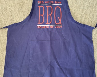 Grembiule per barbecue rosso, bianco e blu