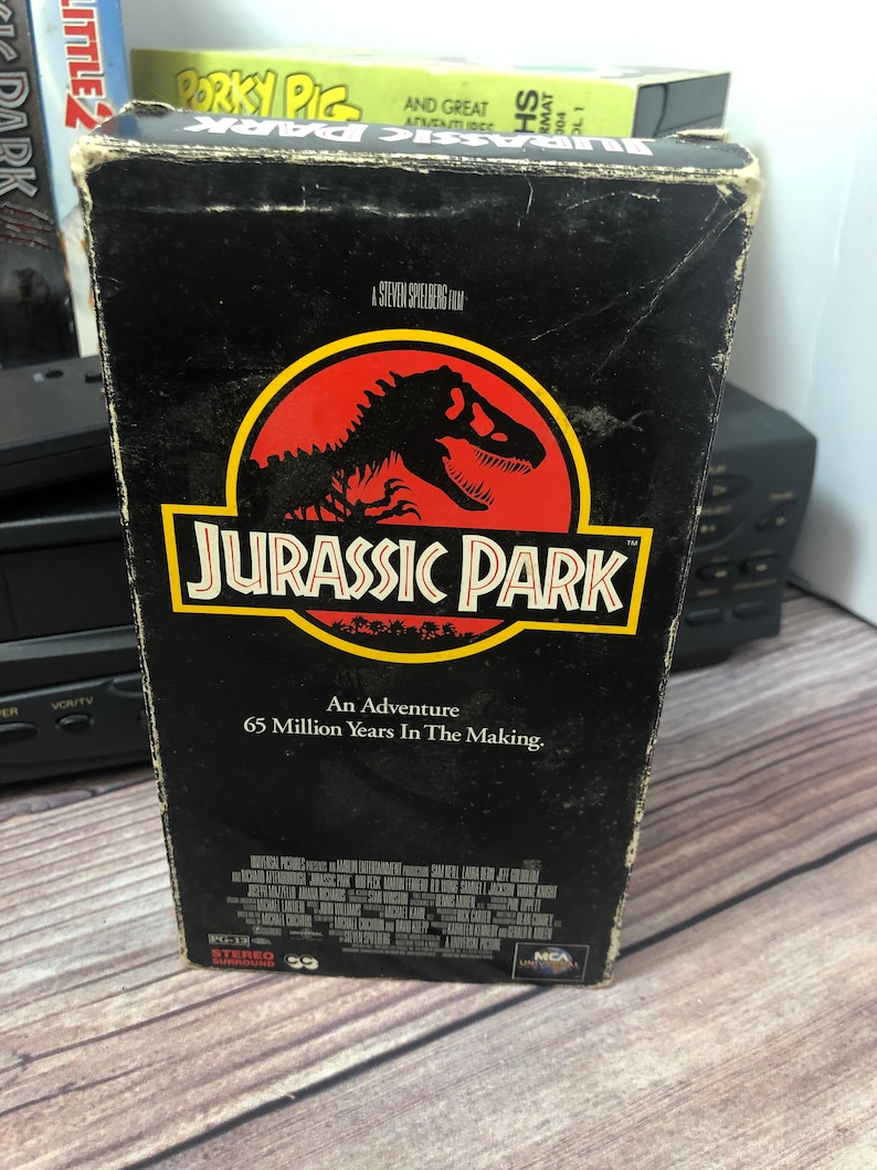 Jurassic Park VHS Movie VHS Tape Vintage Video Cassette Etsy Hong Kong