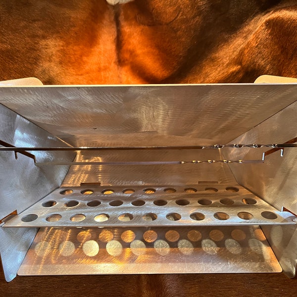 Reflector Oven with Kebab slots for campfire cooking