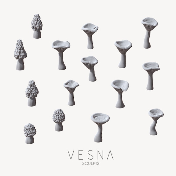 Forest Mushroom Basing bits Set -  Vesna Sculpts