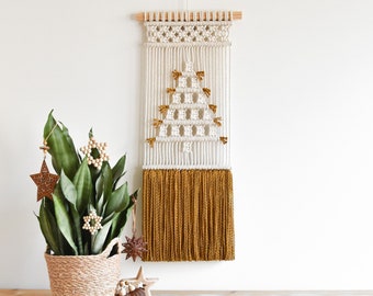 Macrame PATTERN - Written PDF and Knot Guide - diy macrame wall hanging -  digital download how to tutorial - Christmas Tree Decoration