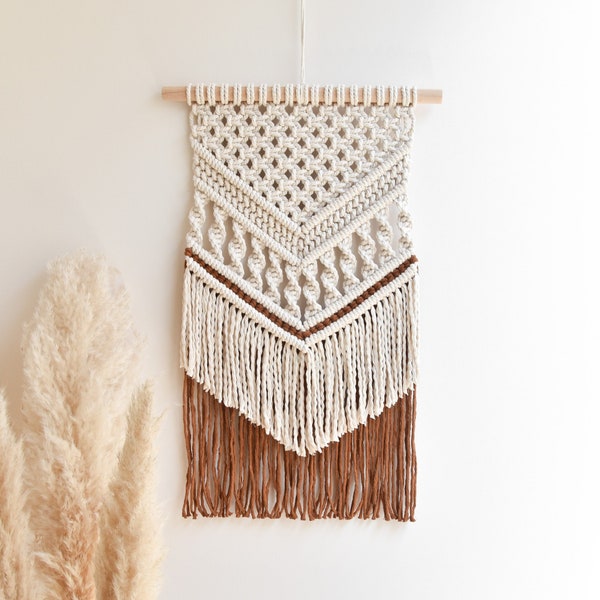 Macrame PATTERN - PDF écrit et guide des nœuds - suspension murale en macramé diy - téléchargement numérique comment tutoriel - AMBER