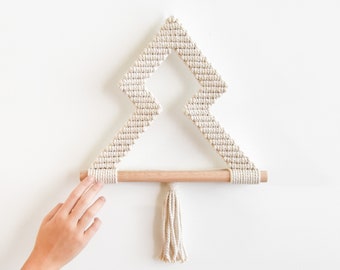 Macrame PATROON - Geschreven PDF en Knoopgids - diy macrame muurhangend - digitale download tutorial - Kerstboomdecoratie X-mas
