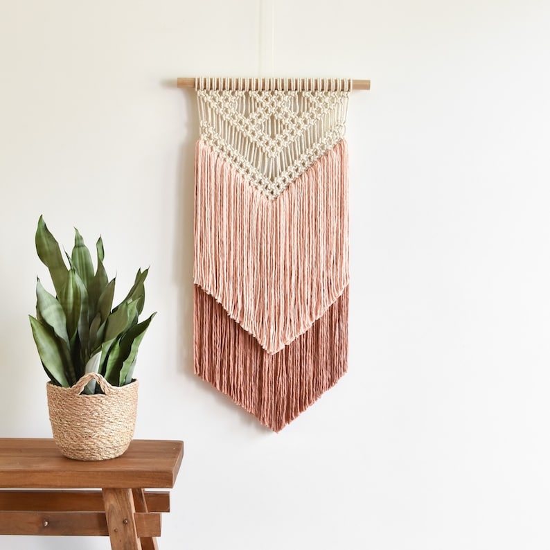 Macrame PATTERN Written PDF and Knot Guide diy macrame wall hanging digital download how to tutorial ROSE image 1