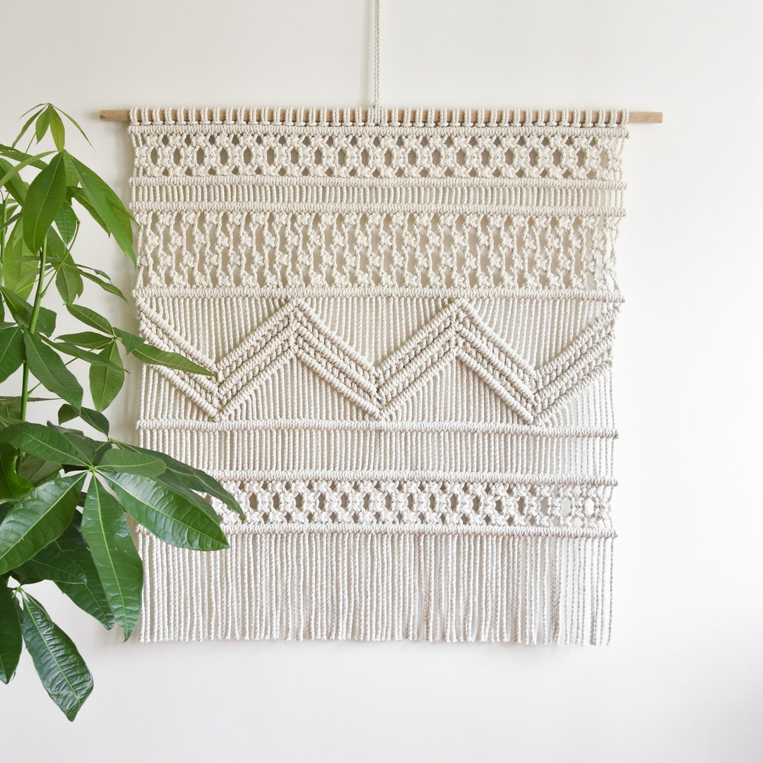 Macrame Pattern Paper Macrame PATTERN - Written PDF and Knot Guide - Diy Macrame Wall Hanging ...