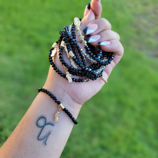 Black San Judas Bracelet, Bracelets for women, Jewelry gift for her, friendship bracelets, best friend gift, gifts for women, protection