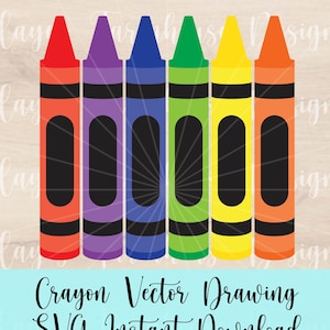 Crayon SVG | Back to School SVG | Teacher | Classroom Cut File | Instant Download | Digital File